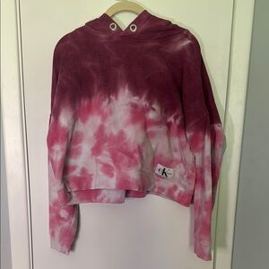 Calvin Klein Pink Tie-Dye Hoodie